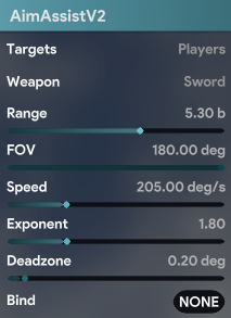 Wocky AimAssistV2 settings