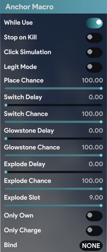 Wocky Anchor Macro settings