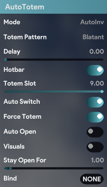 Wocky AutoTotem settings